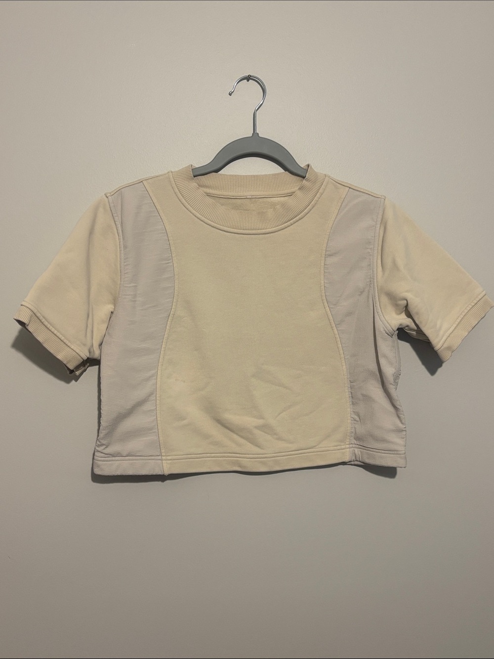 LULULEMON Cotton French Terry Swift Tee Cream Short Sleeve Cropped Tee